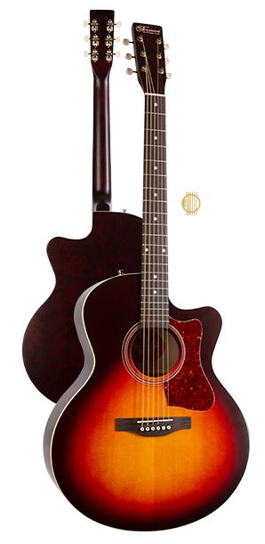 Art&Lutherie Concert Hall "Legacy" Bourbon Burst With Fishman Presys II
