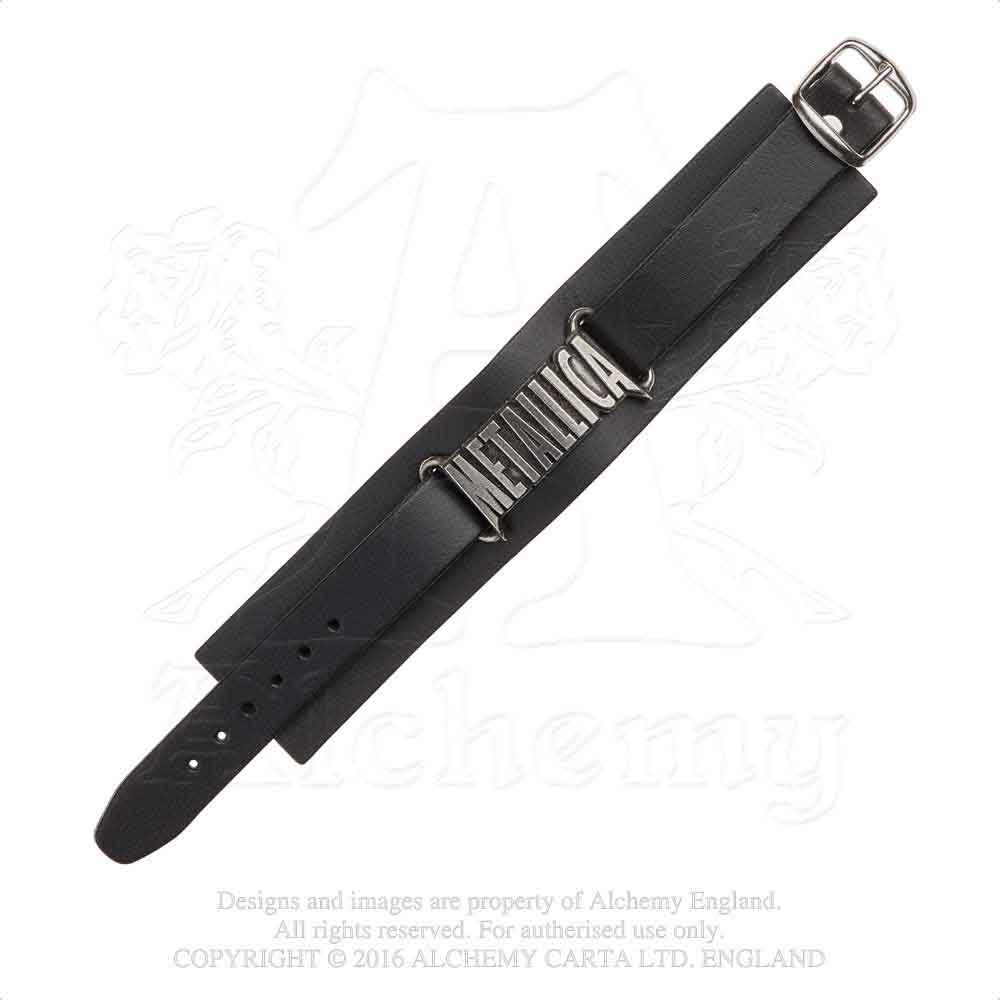 Metallica Logo Bracciale in cuoio