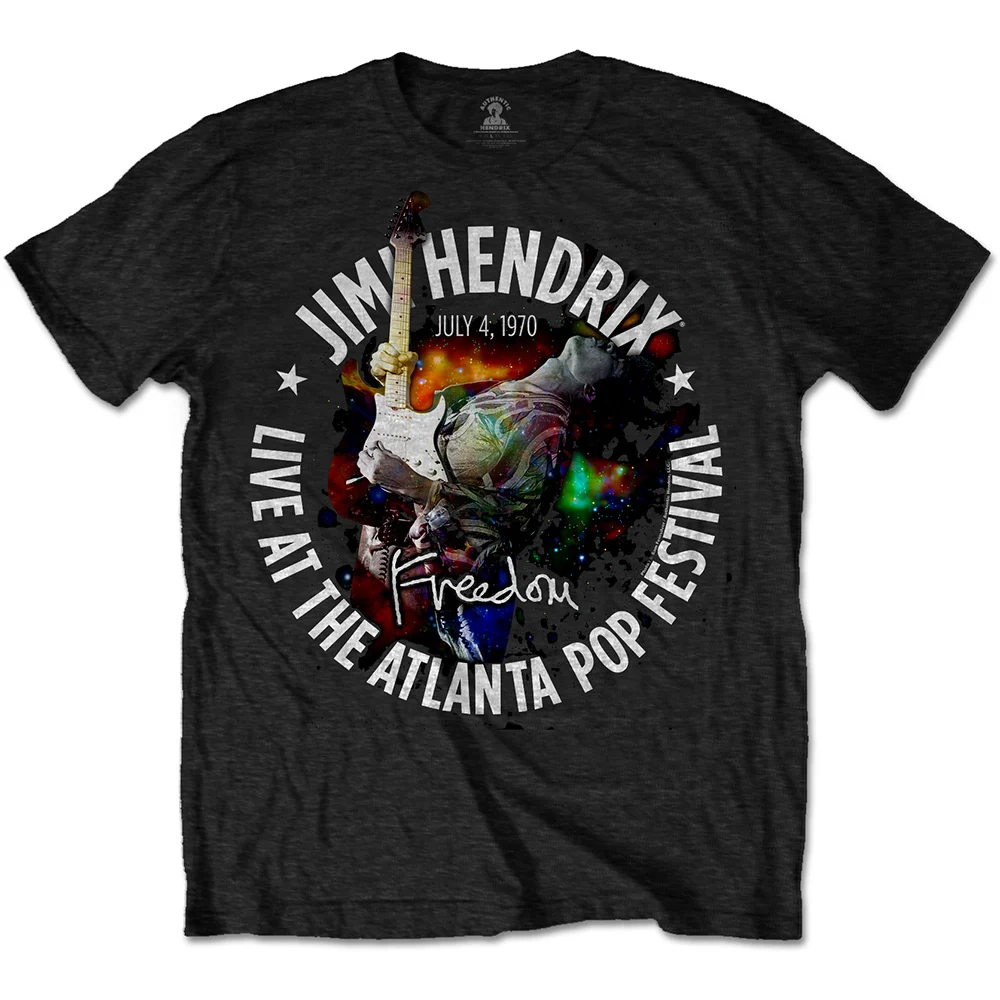 Jimi Hendrix M Atlanta Pop Festival Maglietta