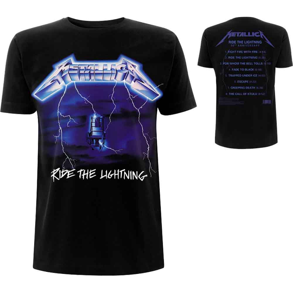 Metallica M Unisex Ride The Lightning Maglietta