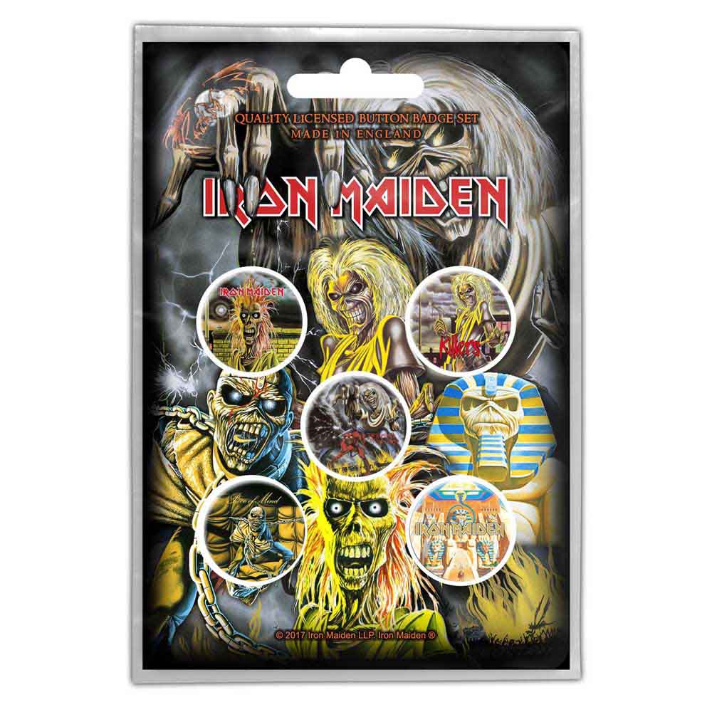 Iron Maiden Button Badge Early Albums