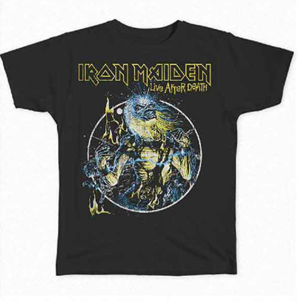 Iron Maiden M Live After Death Maglietta 