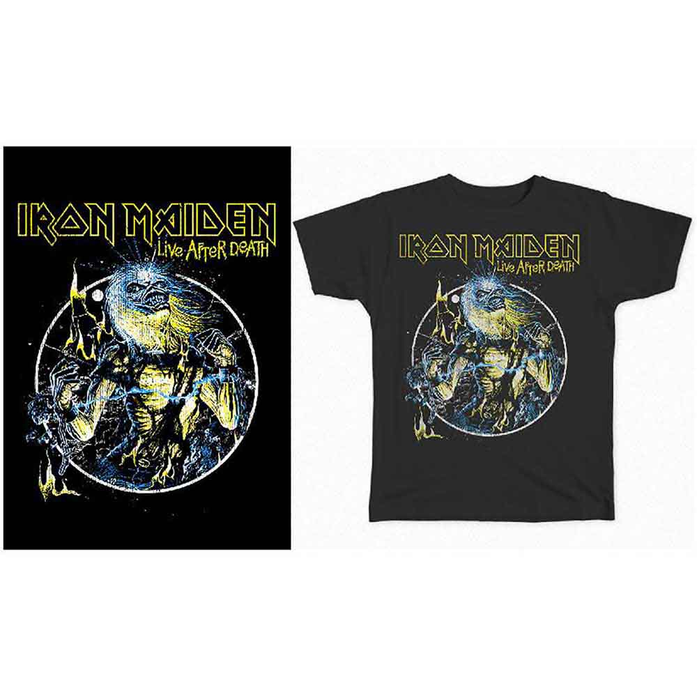 Iron Maiden XL Unisex Live After Death Maglietta 