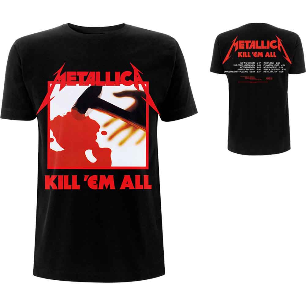 Metallica XL Unisex Kill 'Em All Tracks Maglietta