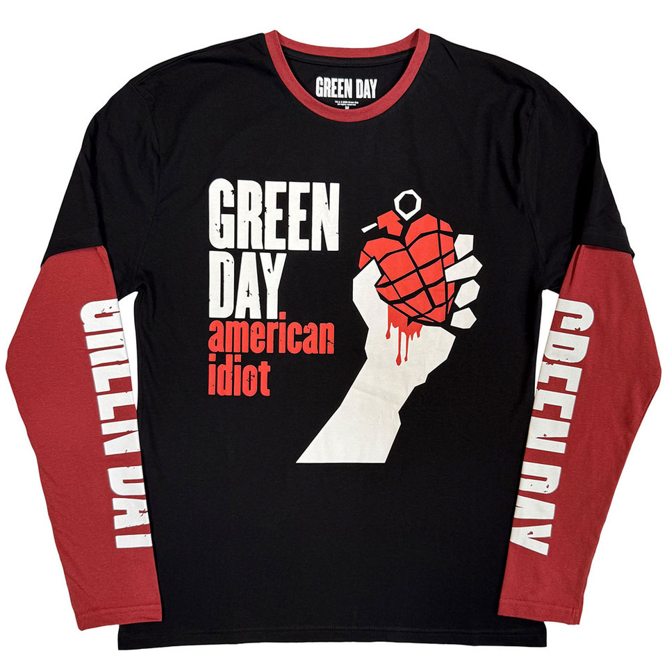 GreenDay M American Idiot Maglietta Maniche Lunghe