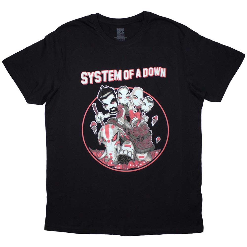 System Of A Down XL Mushroom People Maglietta
