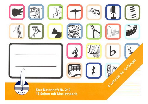 Pentagramma Orizontale Grande 16 Pagine