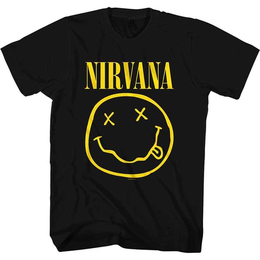 [NIRVTS04MB03] Nirvana Yellow Happy L Maglietta