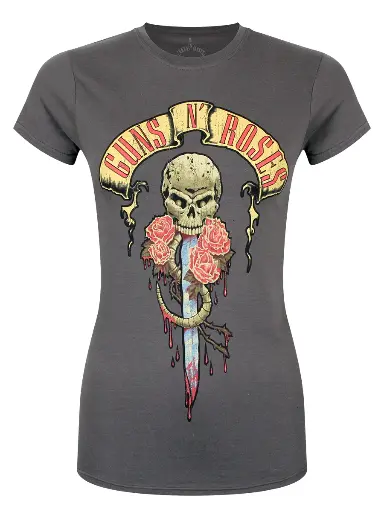 [GNRTS23LC01] Guns N Roses Dripping Dagger Lady S Maglietta