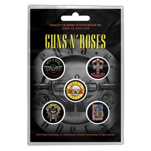 [BB037] Guns N' Roses Button Badge Pack: Bullet Logo