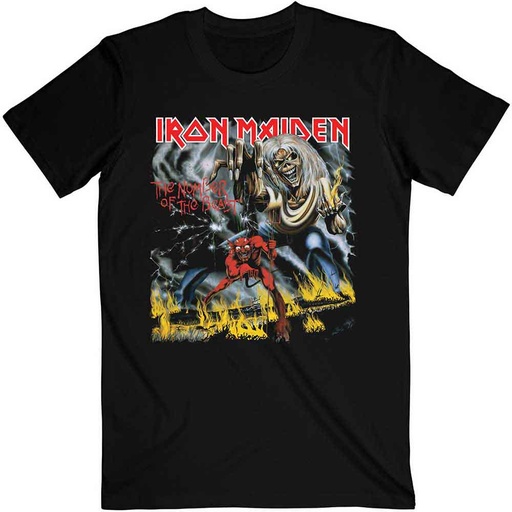 [IMTEE05MB03] Iron Maiden L unisex Number Of The Beast Maglietta 