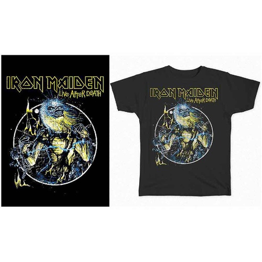 [IMTEE75MB02] Iron Maiden M Unisex Live After Death Maglietta 