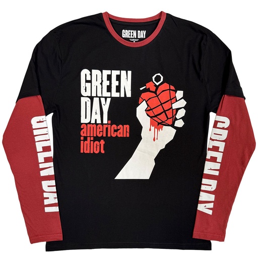 [GDLLST12MBR01] GreenDay S American Idiot Maglietta Maniche Lunghe