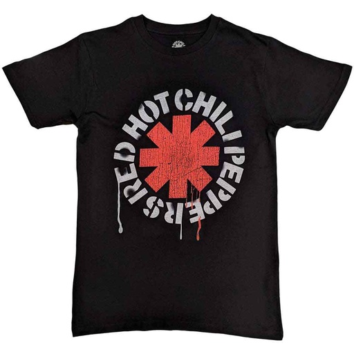 [RHCPTS02MB03] Red Hot Chili Peppers L Stencil Maglietta