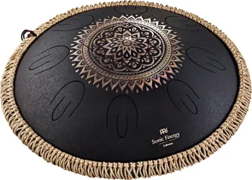 [BIG] Tongue Drum Sonic Energy D Kurd Black Engraved