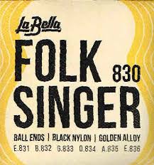 [corde classica] La Bella Folksinger Black Nylon 830