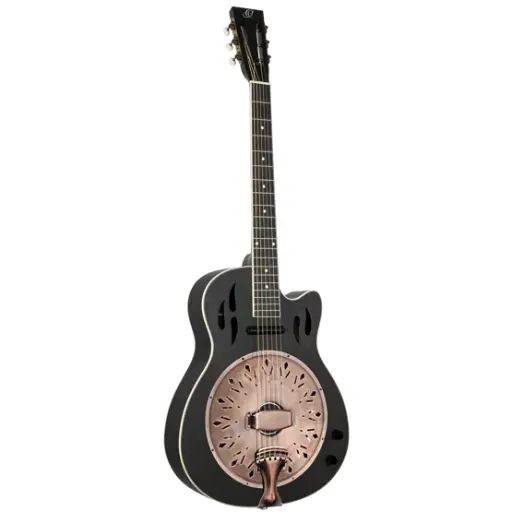 [RRG40CE-DBK, reso chitarra resofonica] Ortega Resonator Guitar CE "Americana Series" - Black